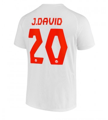 Maillot de foot Canada Jonathan David #20 Extérieur Monde 2022 Manches Courte
